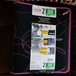 BNWT FIVE STAR 2 inch xpanz zipper binder